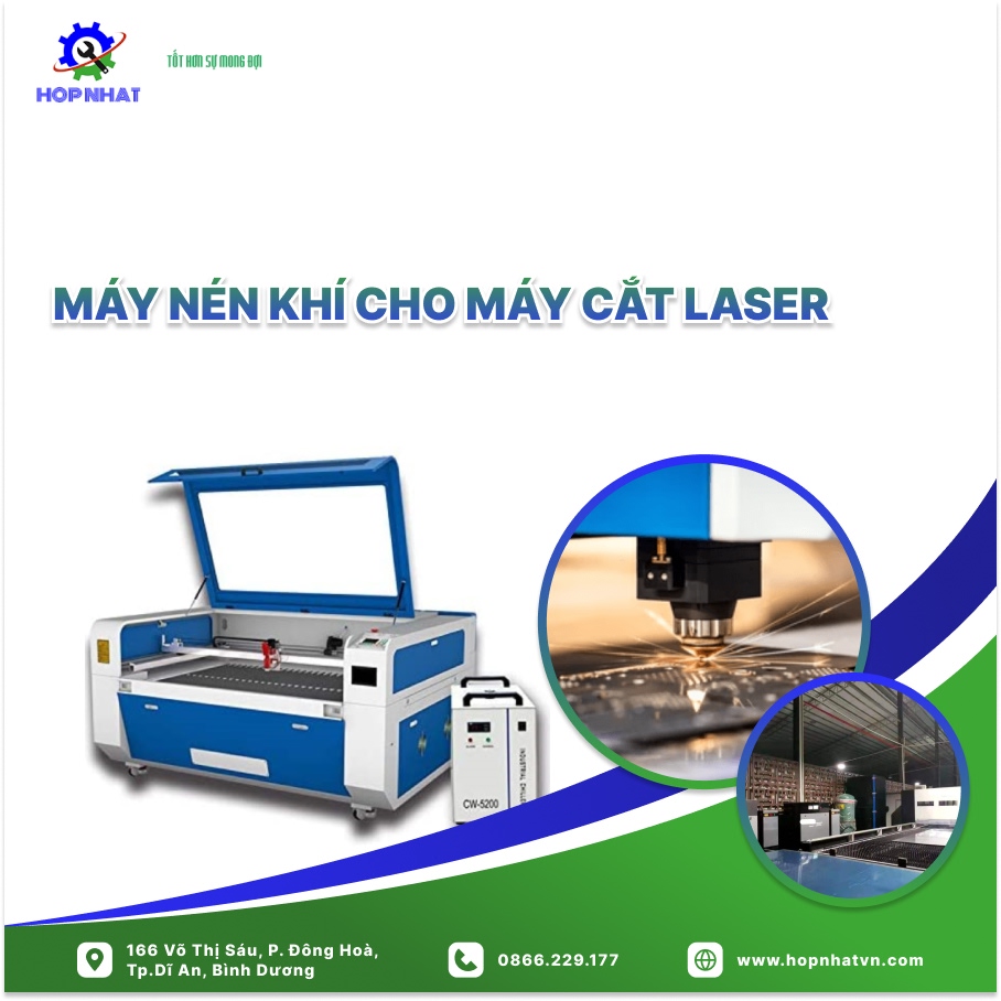 <p style="text-align: justify;"><span style="font-size:16px;">Máy cắt laser đang trở thành công cụ chủ chốt trong ngành công nghiệp nhờ khả năng cắt chính xác và nhanh chóng. Việc kết hợp máy nén khí giúp tối ưu hóa quá trình cắt, cải thiện chất lượng sản phẩm và mở rộng ứng dụng trong cắt kim loại, nhựa, và kính. Bài viết sẽ đề cập đến vai trò của máy nén khí, các loại khí nén sử dụng và lợi ích của hệ thống cắt laser cho doanh nghiệp.</span></p>