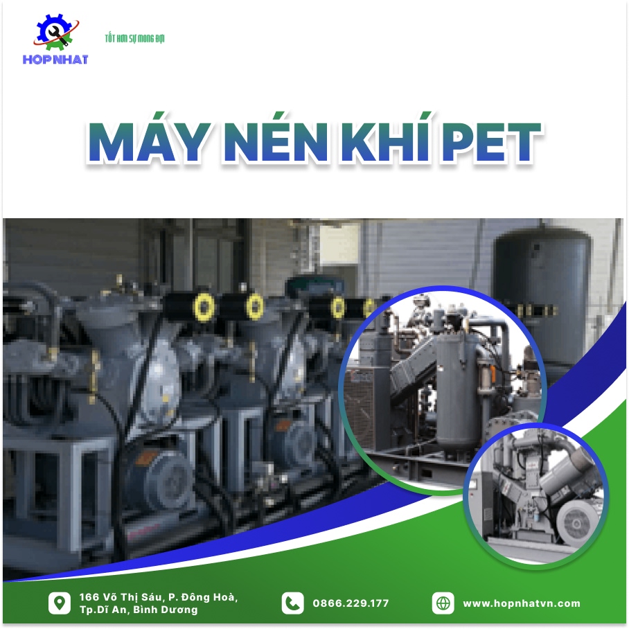 <p><em><span style="font-size:16px;">Máy nén khí PET là thiết bị quan trọng trong sản xuất chai nhựa, cung cấp khí nén áp suất cao với công nghệ tiên tiến. Bài viết này sẽ khám phá các đặc điểm nổi bật, ứng dụng đa dạng và yêu cầu chất lượng khí nén, giúp doanh nghiệp nâng cao hiệu suất sản xuất và đảm bảo an toàn cho sản phẩm.</span></em></p>