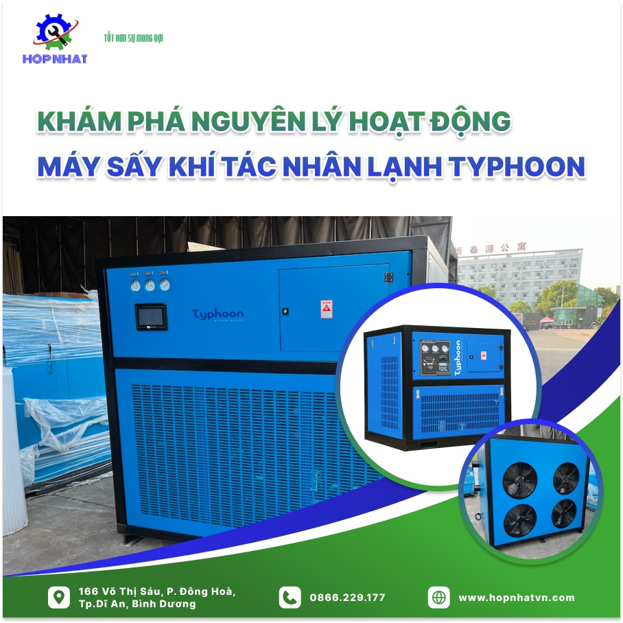 Khám Phá Nguyên Lý Hoạt Động Máy Sấy Khí Tác Nhân Lạnh TYPHOON