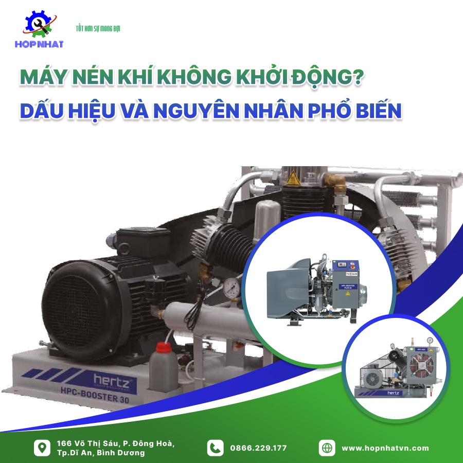 Máy Nén Khí Không Khởi Động? Dấu Hiệu Và Nguyên Nhân Phổ Biến